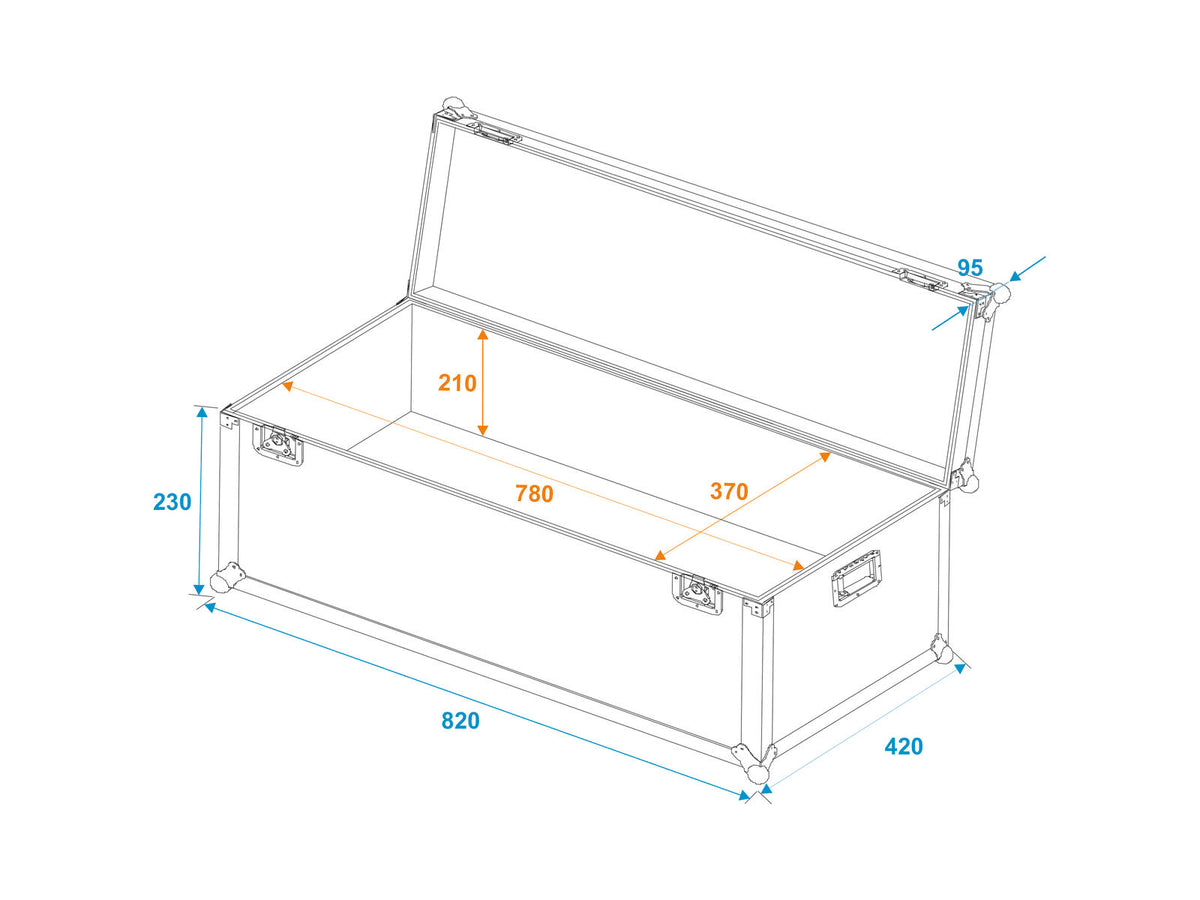 Roadinger Universal-Transport-Case 80x40x30cm – Ansicht 5