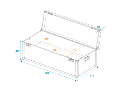 Roadinger Universal-Transport-Case 80x40x30cm – Ansicht 5