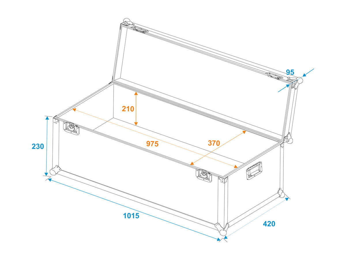 Roadinger Universal-Transport-Case 100x40x30cm – Ansicht 5