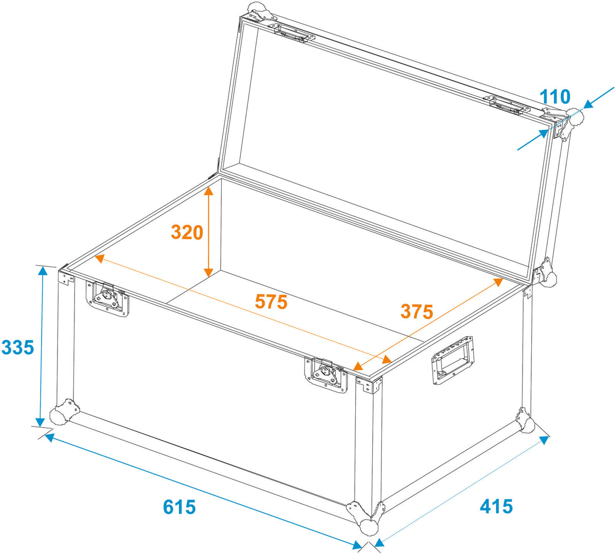 Roadinger Universal-Transport-Case 60x40cm – Ansicht 2