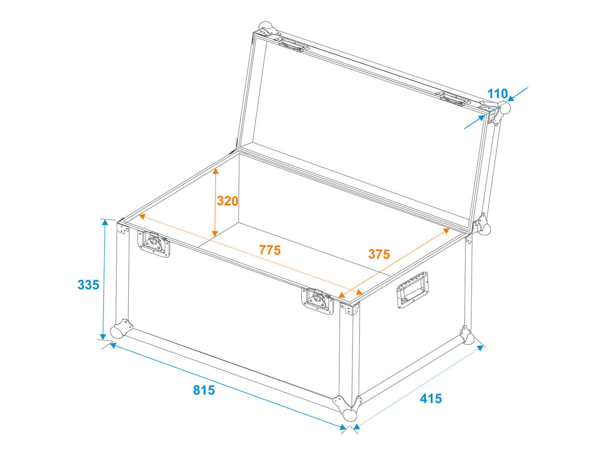 Roadinger Universal-Transport-Case 80x40cm – Ansicht 2