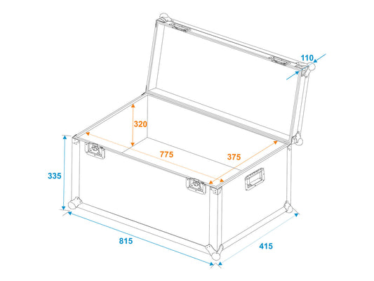 Roadinger Universal-Transport-Case 80x40cm – Ansicht 2