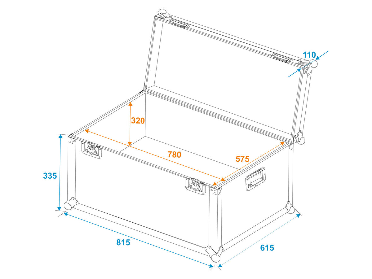 Roadinger Universal-Transport-Case 80x60cm – Ansicht 3