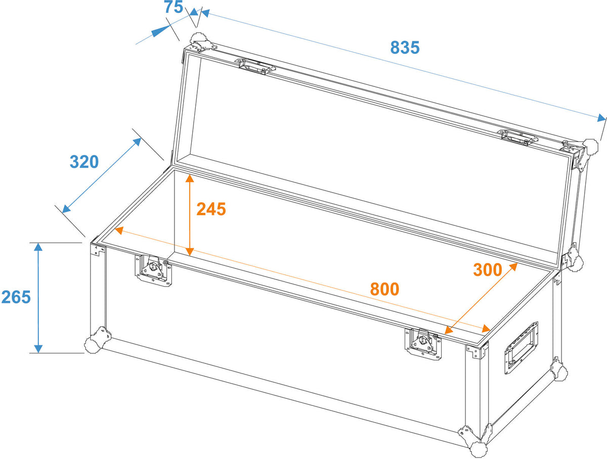 Roadinger Universal-Case Profi 80x30x30cm – Ansicht 2