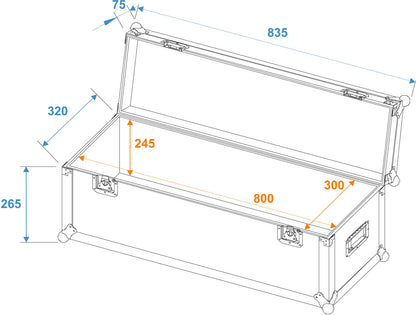Roadinger Universal-Case Profi 80x30x30cm – Ansicht 2