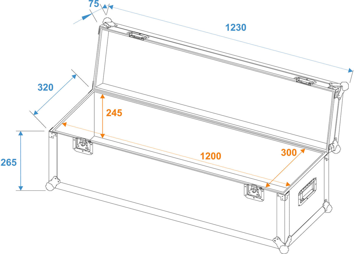 Roadinger Universal-Case Profi 120x30x30cm – Ansicht 5