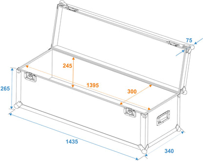 Roadinger Universal-Case Profi 140x30x30cm – Ansicht 2