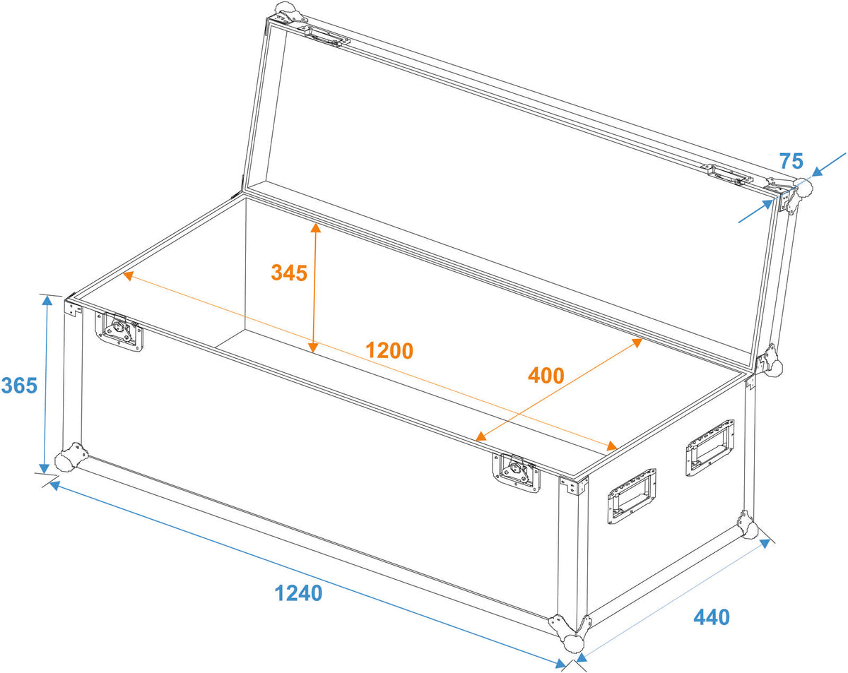 Roadinger Universal-Case Profi 120x40x40cm – Ansicht 2
