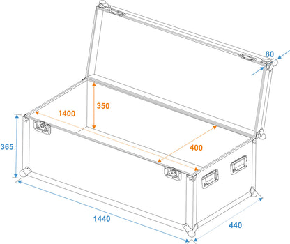 Roadinger Universal-Case Profi 140x40x40cm – Ansicht 2