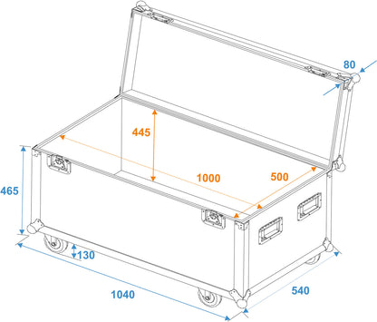 Roadinger Universal-Case Profi 100x50x50cm mit Rollen – Ansicht 6