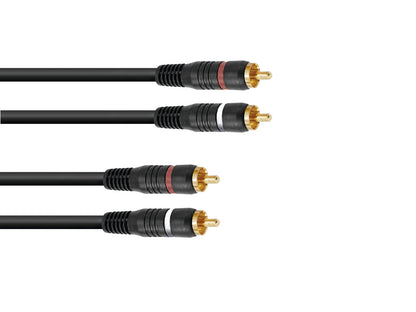 Omnitronic Cinch Kabel 2x2 0,3m