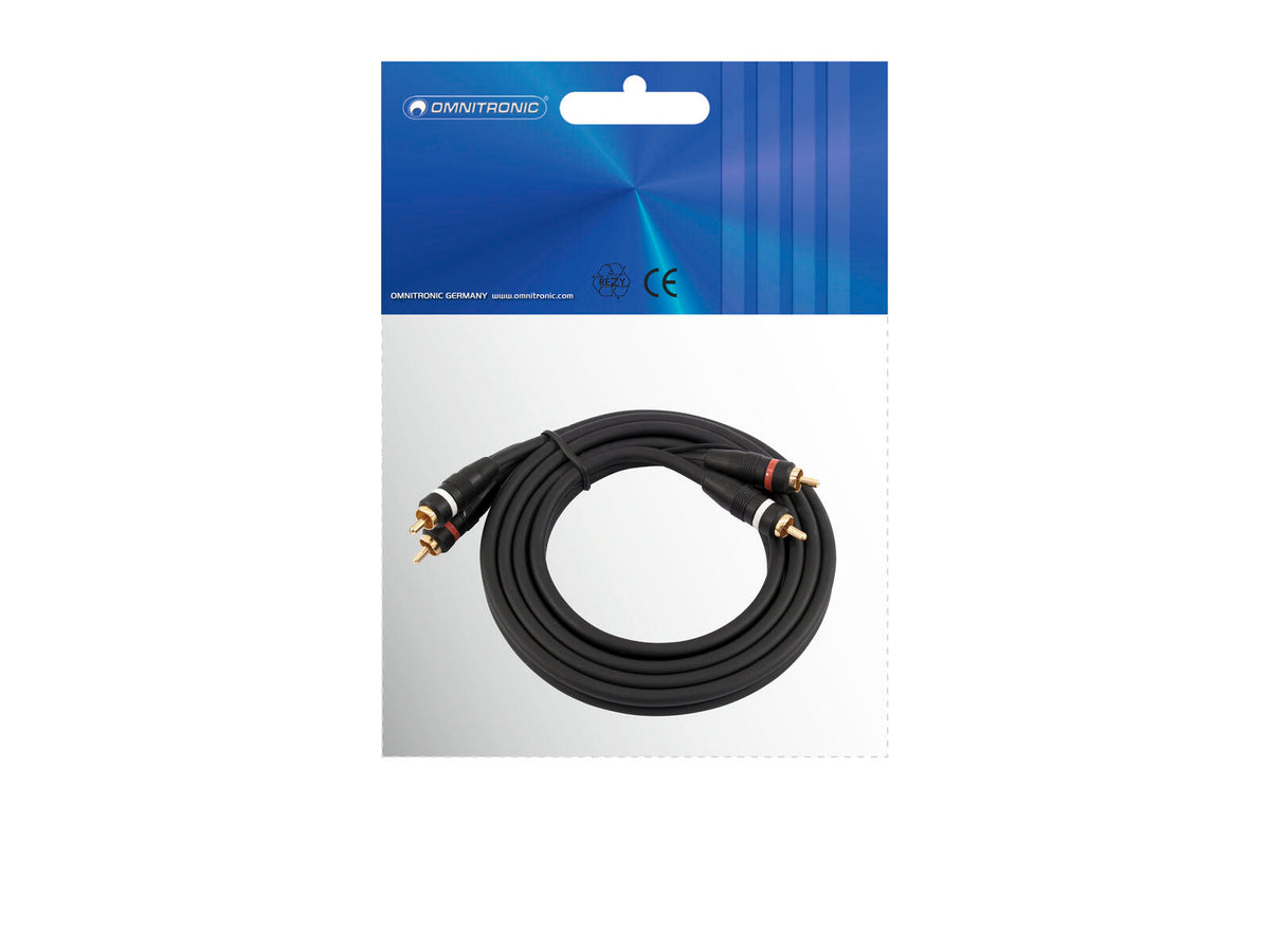 Omnitronic Cinch Kabel 2x2 Erdung 1,5m – Ansicht 3