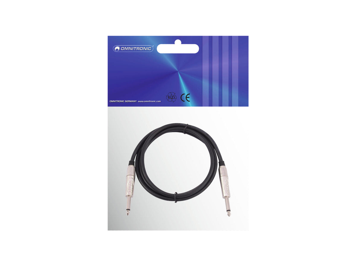 Omnitronic Klinkenkabel 6,3 mono 1m sw ROAD – Ansicht 3