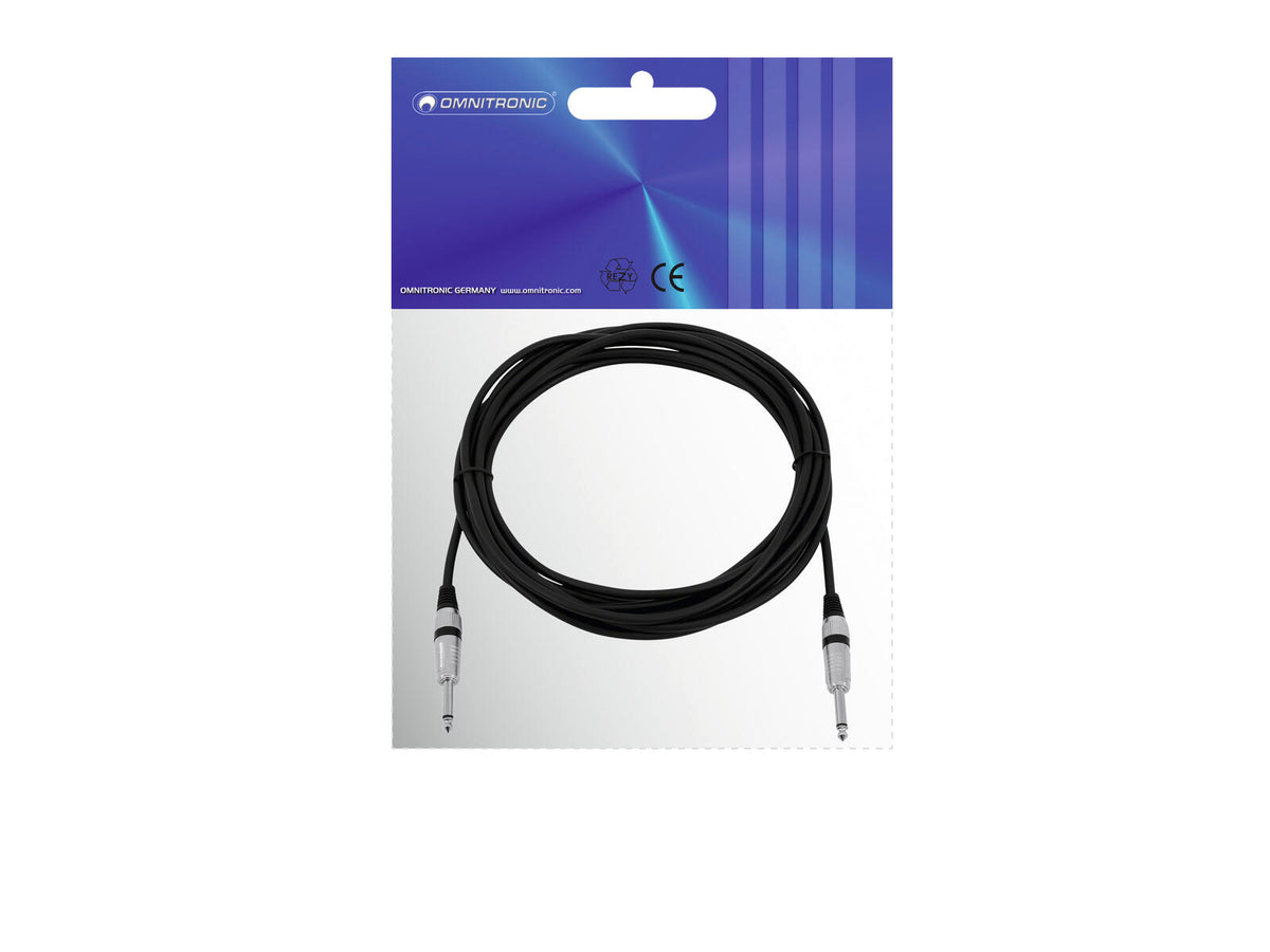 Omnitronic Klinkenkabel 6,3 mono 6m sw ROAD – Ansicht 3