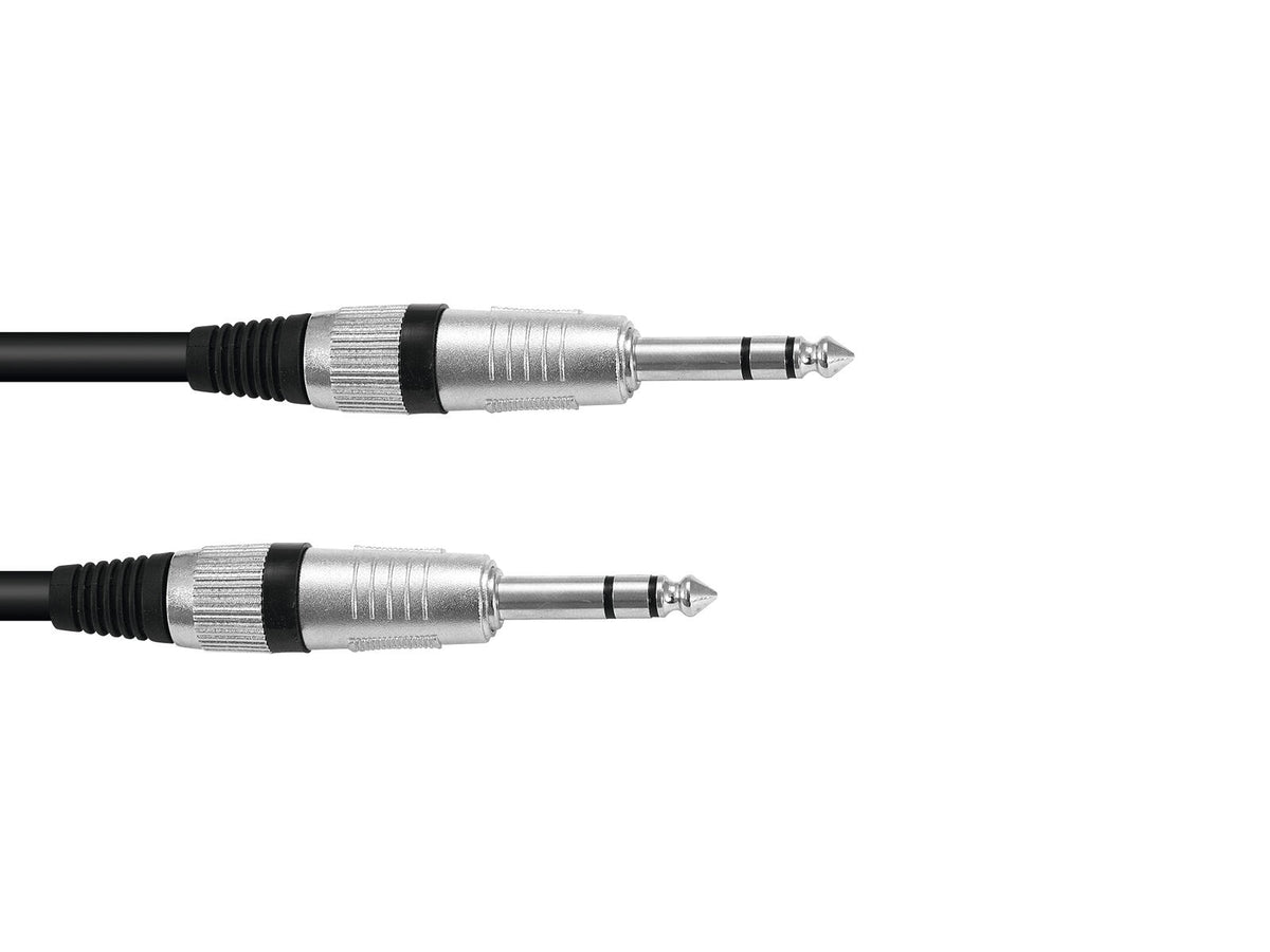 Omnitronic Klinkenkabel 6,3 stereo 3m sw ROAD