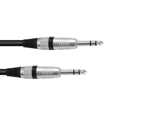 Omnitronic Klinkenkabel 6,3 stereo 3m sw ROAD