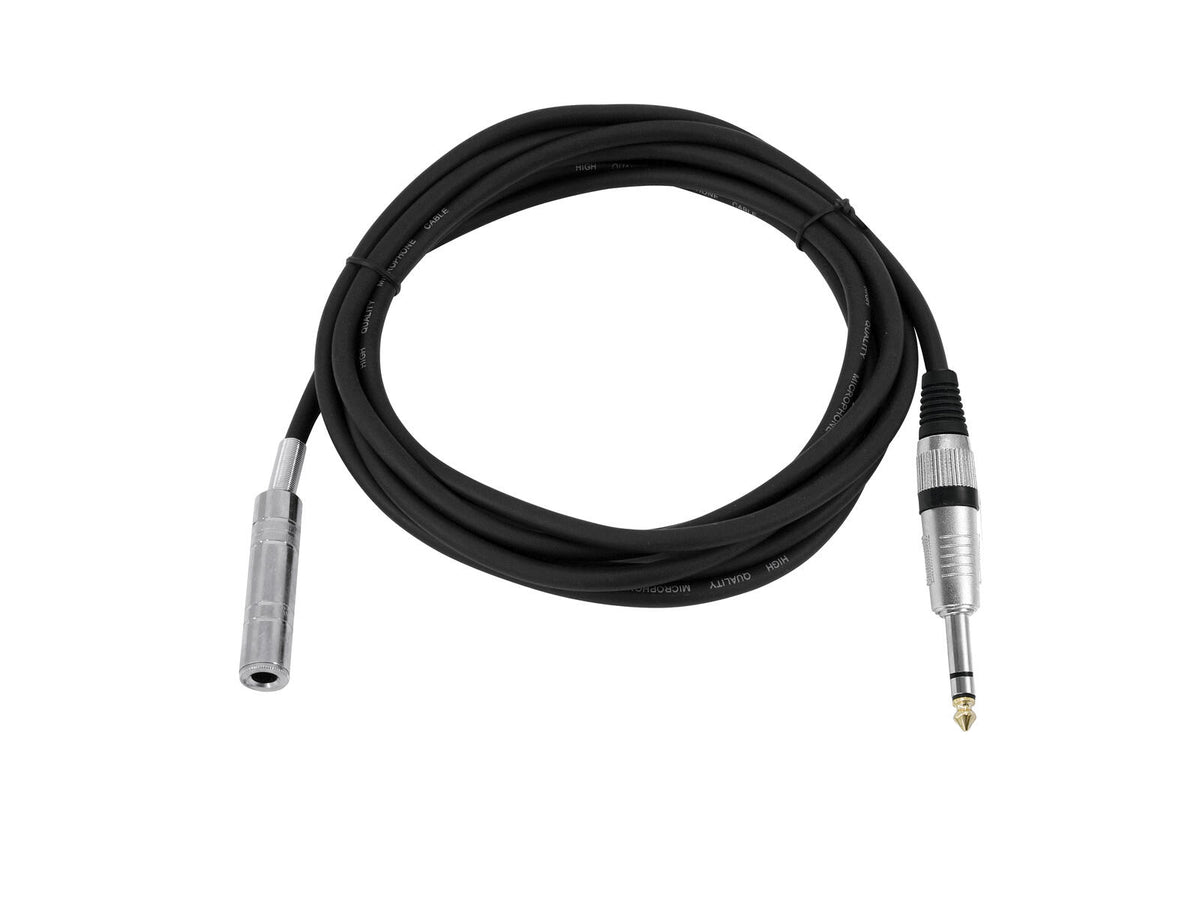 Omnitronic Klinkenverlängerung 6,3 stereo 3m sw – Ansicht 2