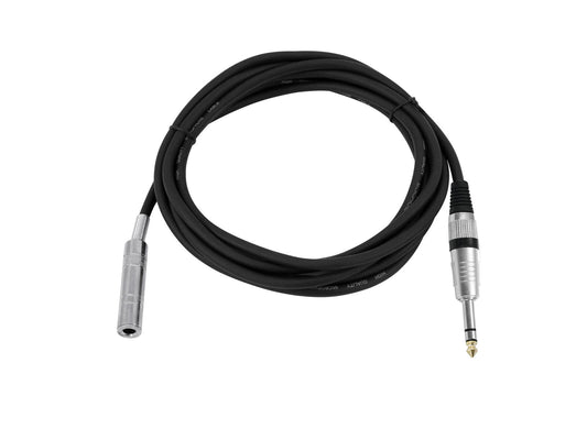 Omnitronic Klinkenverlängerung 6,3 stereo 3m sw – Ansicht 2
