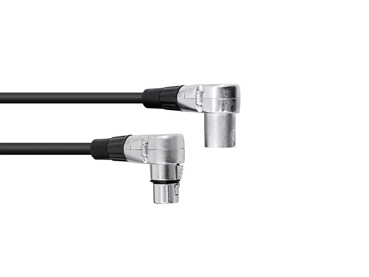 Omnitronic XLR Kabel 3pol 1,5m 90° sw
