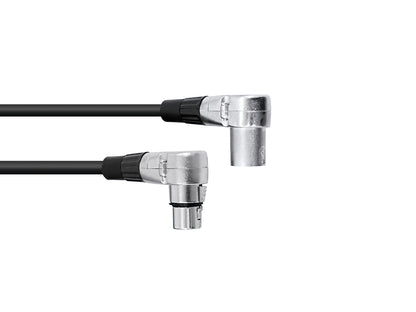 Omnitronic XLR Kabel 3pol 3m 90° sw