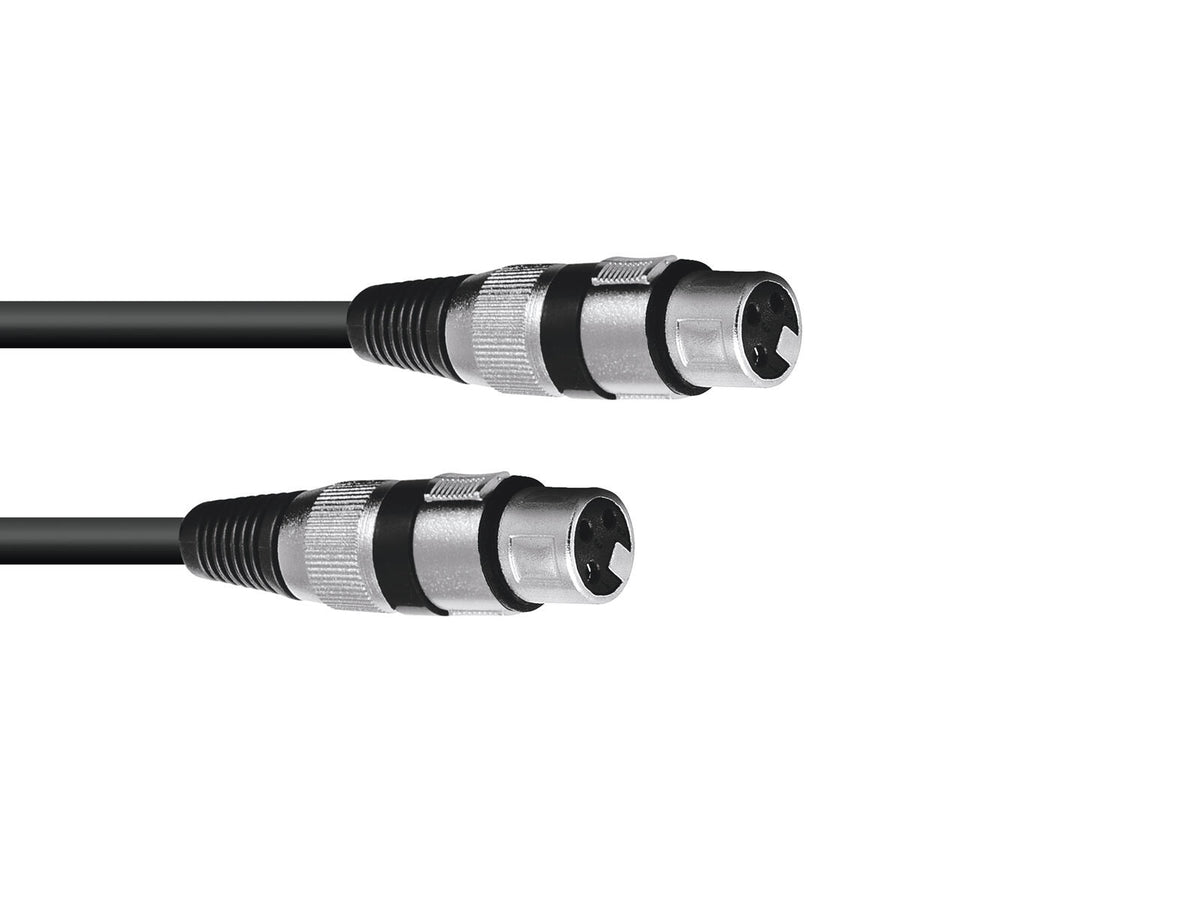 Omnitronic Adapterkabel XLR(F)/XLR(F) 0,2m sw