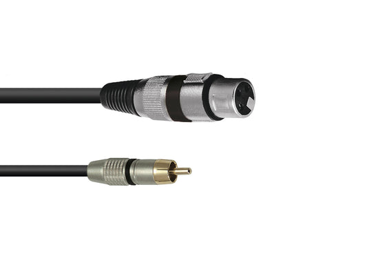 Omnitronic Adapterkabel XLR(F)/Cinch(M) 0,2m sw – Ansicht 2