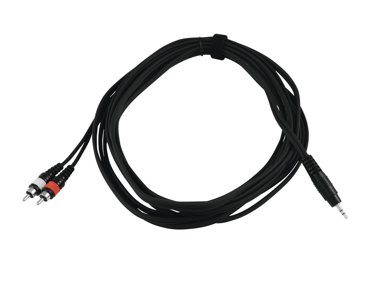 Omnitronic Adapterkabel 3,5 Klinke/2xCinch 6m sw – Ansicht 2