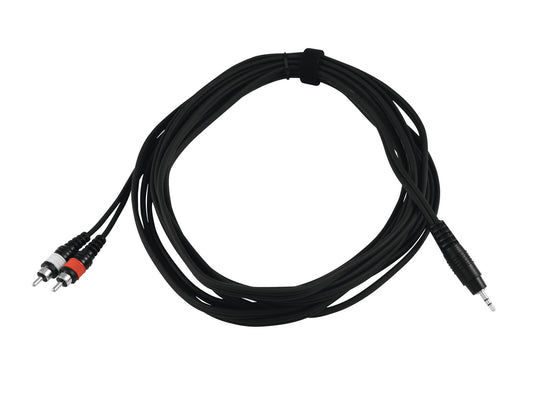 Omnitronic Adapterkabel 3,5 Klinke/2xCinch 6m sw – Ansicht 2