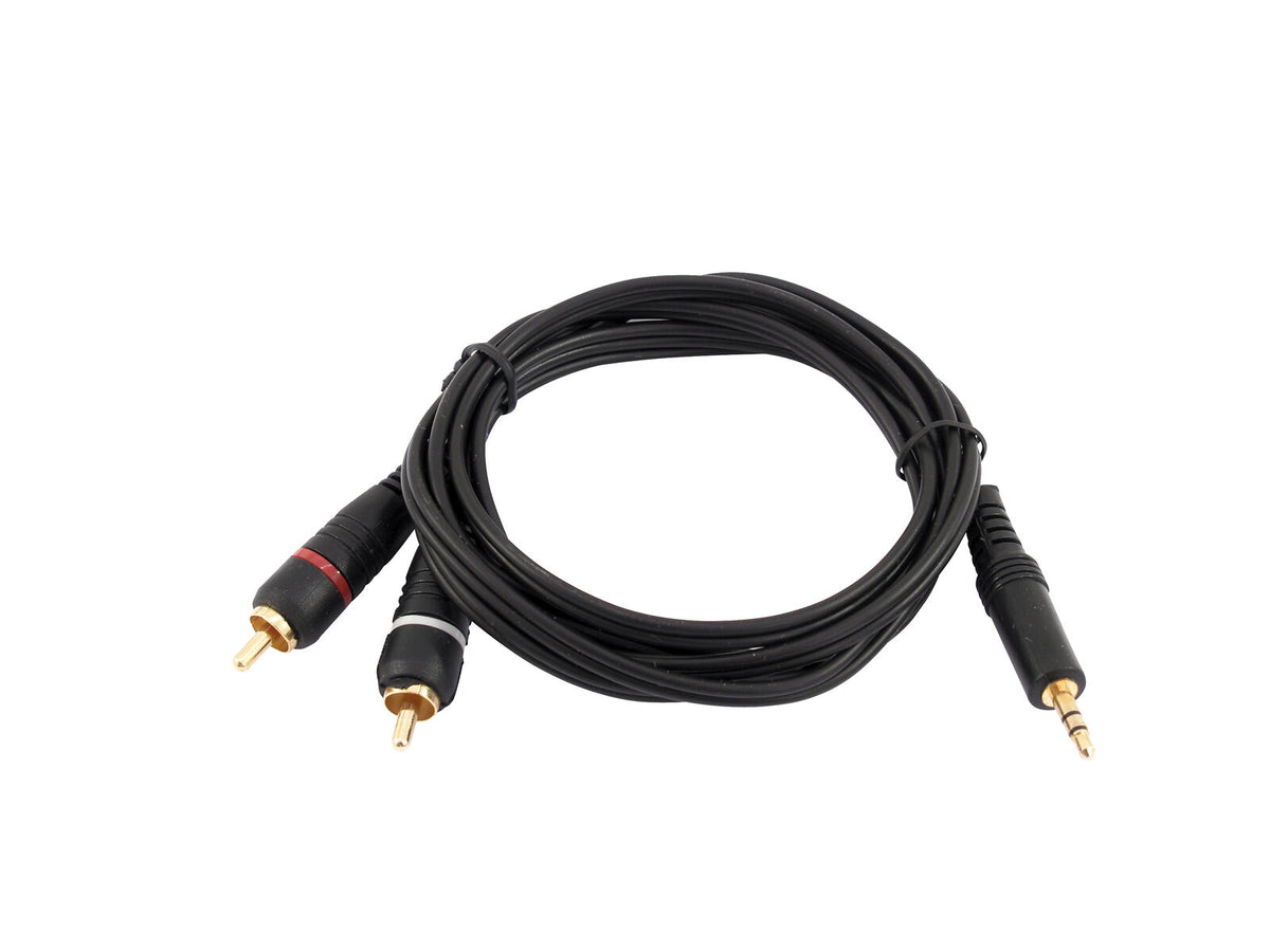 Omnitronic Adapterkabel 3,5 Klinke/2xCinch 3m sw – Ansicht 3
