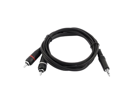 Omnitronic Adapterkabel 3,5 Klinke/2xCinch 1,5m sw – Ansicht 2