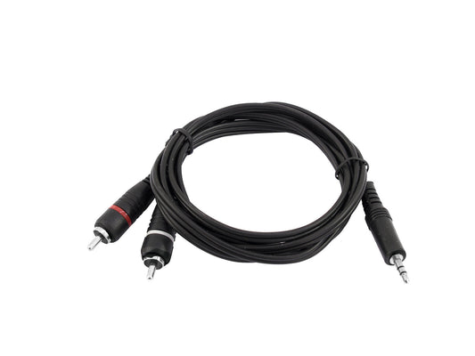 Omnitronic Adapterkabel 3,5 Klinke/2xCinch 1,5m sw – Ansicht 2