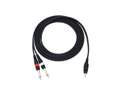 Omnitronic Adapterkabel 3,5 Klinke/2xKlinke 3m sw – Ansicht 2