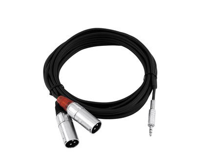 Omnitronic Adapterkabel 3,5 Klinke/2xXLR(M) 3m sw – Ansicht 2