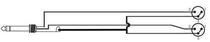 Omnitronic Adapterkabel 3,5 Klinke/2xXLR(M) 3m sw – Ansicht 5
