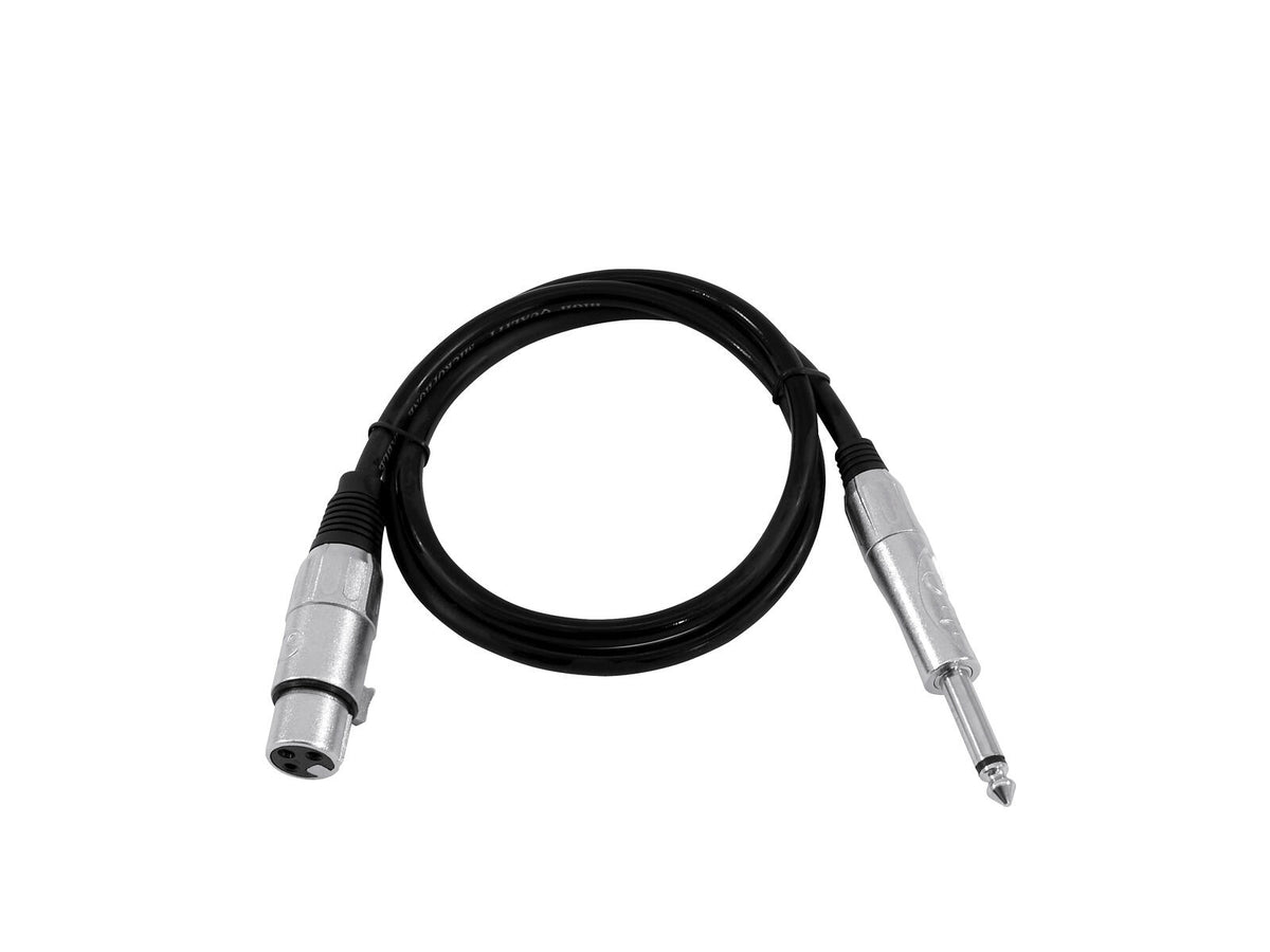 Omnitronic Adapterkabel XLR(F)/Klinke mono 0,9m sw – Ansicht 2
