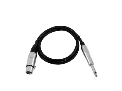 Omnitronic Adapterkabel XLR(F)/Klinke mono 0,9m sw – Ansicht 2