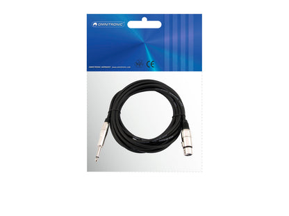 Omnitronic Adapterkabel XLR(F)/Klinke mono 2m sw – Ansicht 3