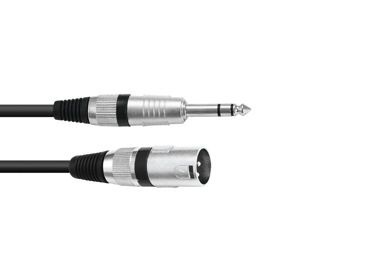 Omnitronic Adapterkabel XLR(M)/Klinke stereo 2m sw