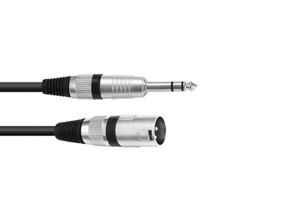 Omnitronic Adapterkabel XLR(M)/Klinke stereo 2m sw