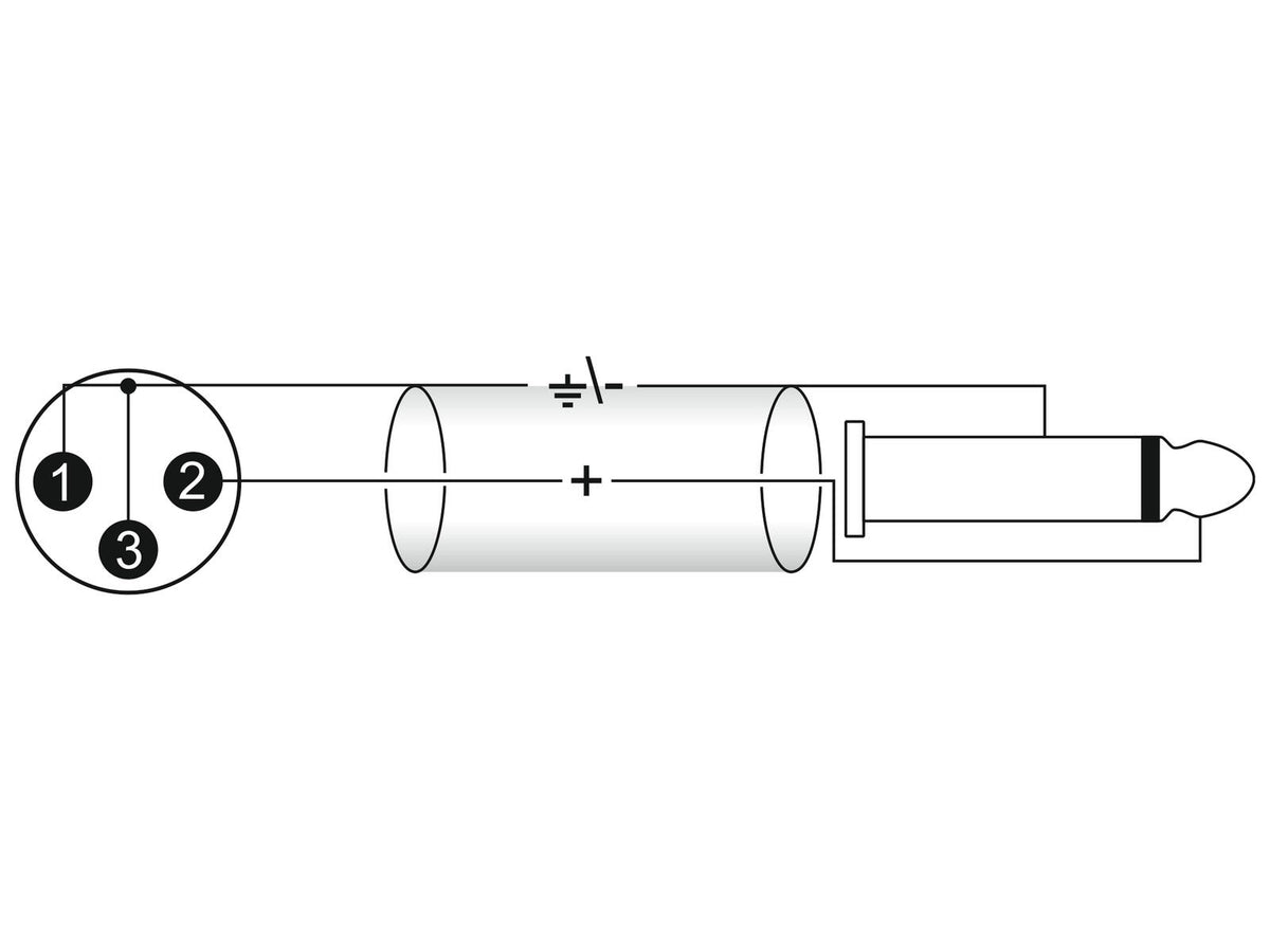 Omnitronic Adapterkabel XLR(M)/Klinke mono 2m sw – Ansicht 4