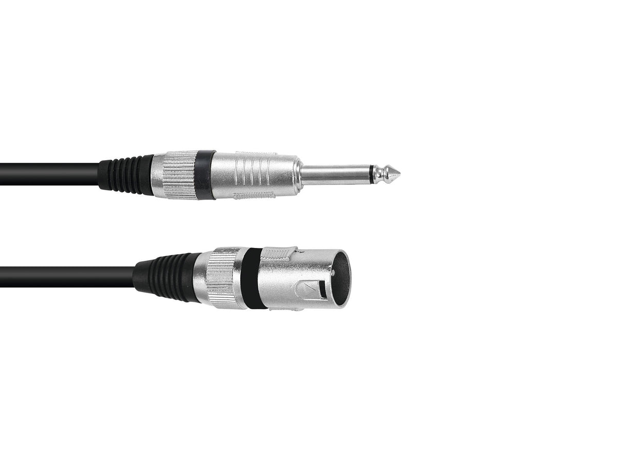 Omnitronic Adapterkabel XLR(M)/Klinke mono 10m sw