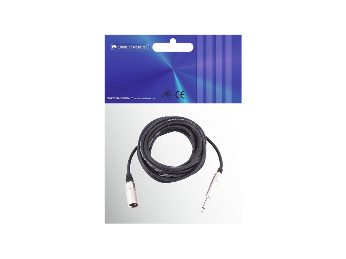 Omnitronic Adapterkabel XLR(M)/Klinke mono 10m sw – Ansicht 3