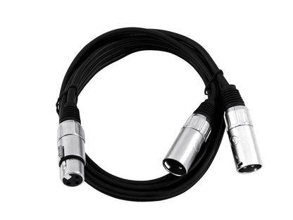 Omnitronic Adapterkabel XLR(F)/2xXLR(M) 1m sw – Ansicht 2