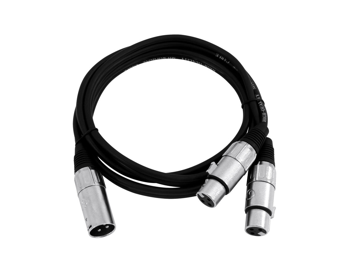 Omnitronic Adapterkabel XLR(M)/2xXLR(F) 0,5m sw – Ansicht 2