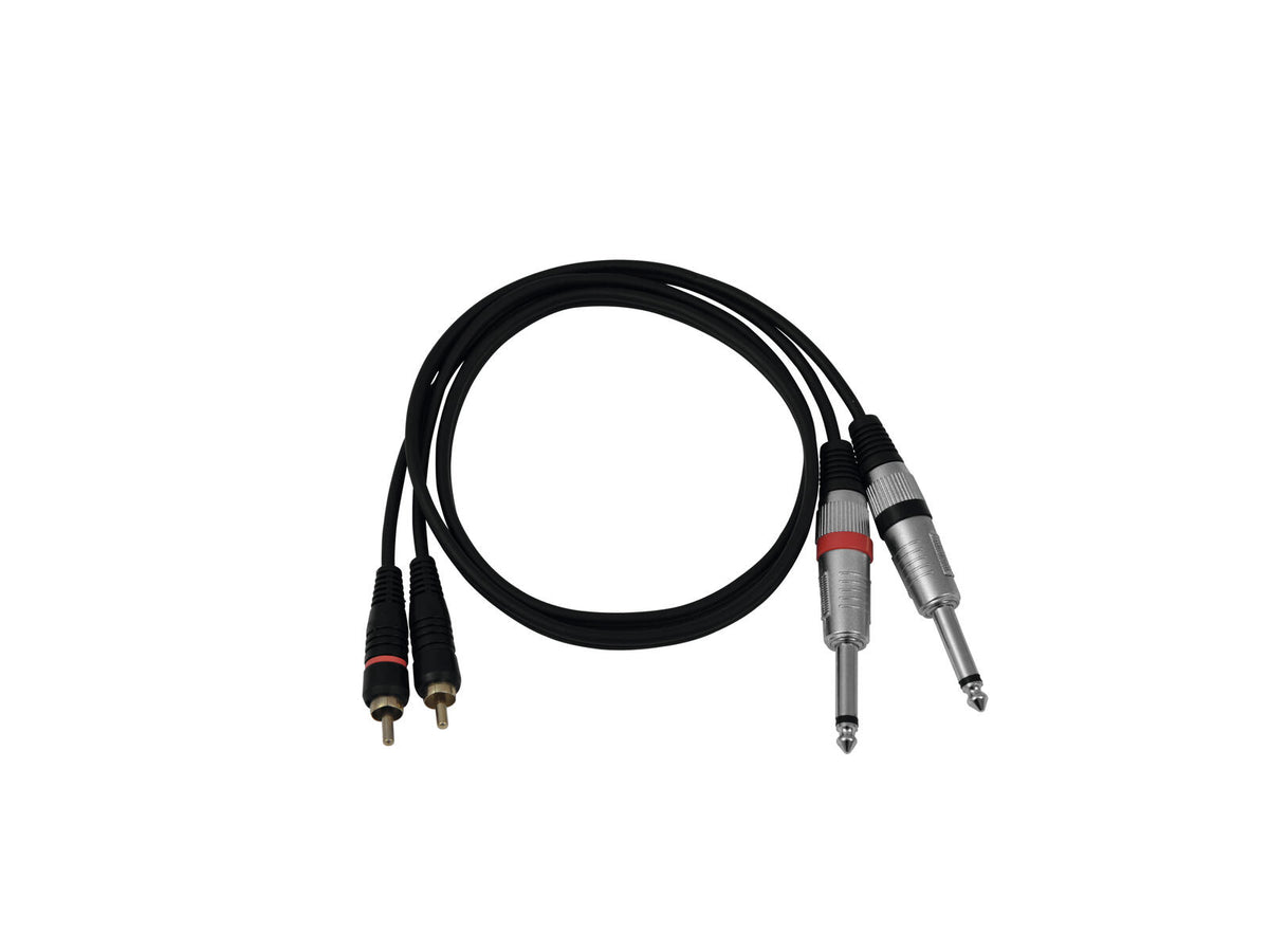 Omnitronic Adapterkabel 2xKlinke/2xCinch 1m sw – Ansicht 2