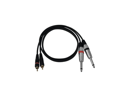 Omnitronic Adapterkabel 2xKlinke/2xCinch 1m sw – Ansicht 2