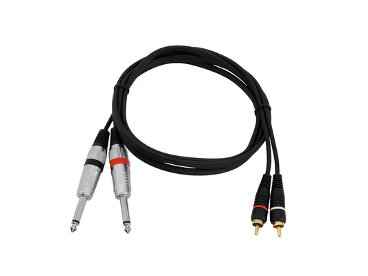 Omnitronic Adapterkabel 2xKlinke/2xCinch 1,5m sw – Ansicht 2