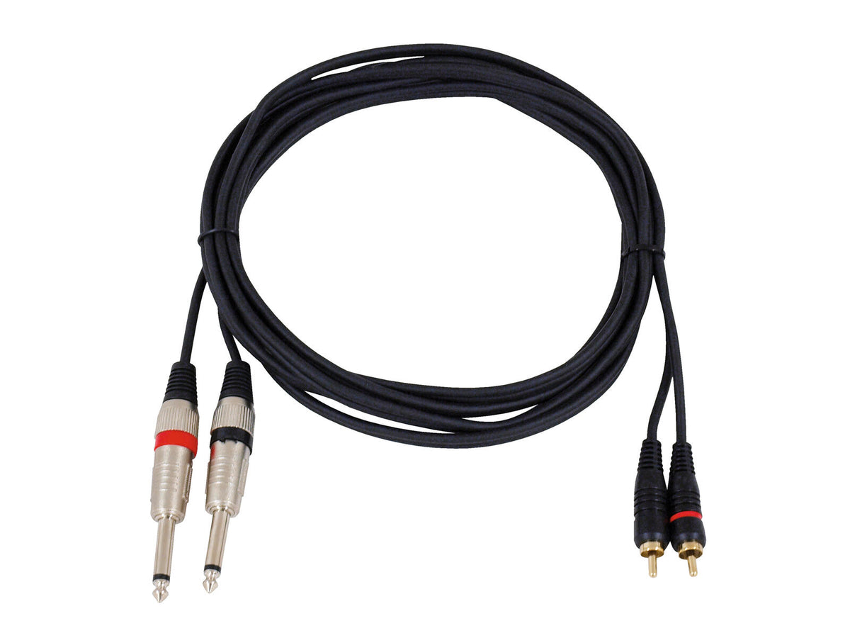 Omnitronic Adapterkabel 2xKlinke/2xCinch 3m sw – Ansicht 2