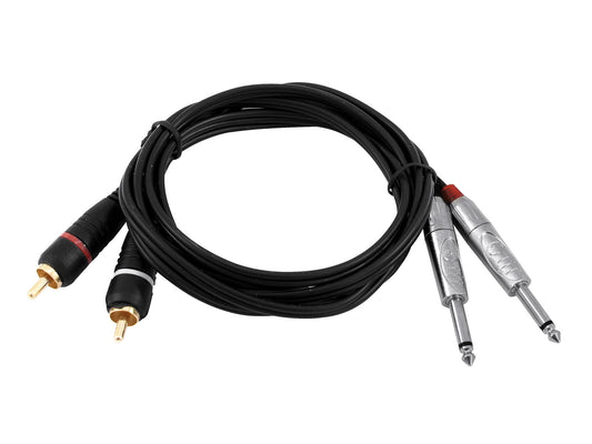 Omnitronic Adapterkabel 2xKlinke/2xCinch 6m sw – Ansicht 2