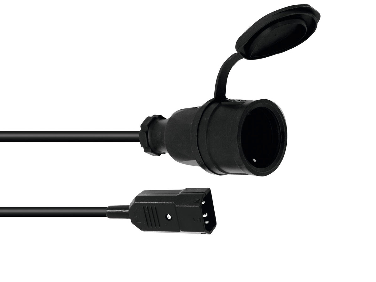 Omnitronic Adapterkabel Kaltgeräte/Schutzkontakt 1m